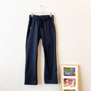 Under Armour | Black cotton boot cut drawstring sweatpants Small